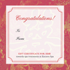 Wedding Gift Certificate 222$